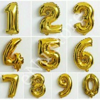 Jual BALON FOIL ANGKA (MURAH) | BALON FOIL | BALON ANGKA WARNA GOLD Murah