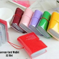 Jual Korea Card Wallet 32 Slot Dompet Kartu Plastik Ungu Murah