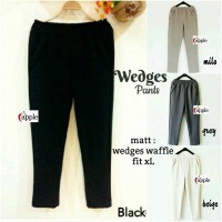 Jual Celana Panjang Kerja Wanita silimfit wedges pants XL milo abu beige Murah