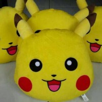 Jual Bantal Boneka Pokemon Go Pikachu Face Muka Murah