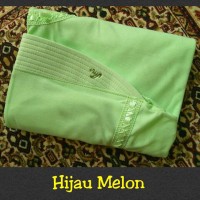 Jual jilbab instan serut anak sekolah Size M bahan kaos PE hijau melon Murah