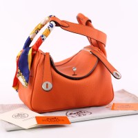 Tas Hermes Lindy 25 Togo Leather ORANGE Semi Premium 8819