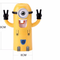 Jual Toothpaste dispenser odol & tempat sikat gigi bentuk minion HBH088 Murah