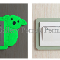 Jual frame stiker saklar bercahaya motif animal - khm182 Murah