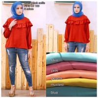 Jual Melizia Plain Long sleeves Layer Blouse - A3016 Murah
