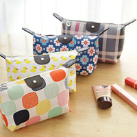 Jual Tas dompet kosmetik tempat alat make up bisa di lipat motif Lucu Murah