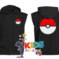 Jual Jaket Rompi Anak Pokemon Pokeball - Hitam Murah