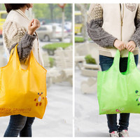 Jual tas belanja karakter transparan dari plastik bisa dilipat - hhm096 Murah