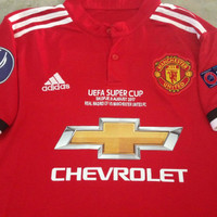 Jual JERSEY MANCHESTER UNITED HOME FULL PATCH SUPER CUP FINAL 2017 Murah