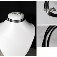 Jual M10836 Triple choker necklace 02 KODE QE10836 Murah