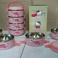 Jual Lunch Box Rantang 4 susun Doraemon / Hello Kitty / Tempat Makanan Murah