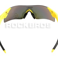 Jual Kacamata Rockbros sepeda untuk gowes warna kuning motor TERLARIS Murah