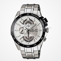 Jual CASIO EDIFICE EF 520 SILVER WHITE DIAL Murah