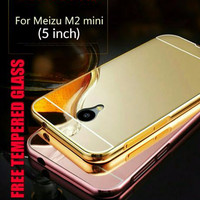 Jual FREE TEMPERED GLASS Aluminium Bumper Metal Casing MIRROR Cover Case FO Murah