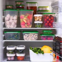 Jual IKEA PRUTA TEMPAT KONTAINER MAKANAN ISI 17PCS HIJAU Murah