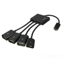 Jual DISKON Multifunction Micro USB OTG Hub 4 in 1 Data Cable & Charger Ada Murah