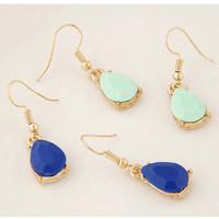 Jual Anting Gemstone Waterdrop Korea Import Pesta Hijab Etnik Bali Murah