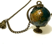 Jual Kalung Globe Bola Dunia Teleskop Vintage Etnik Panjang Korea I Murah