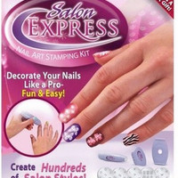 Jual Salon Express Nail Art Stamping Kit | Spa Kuteks Cantik Kuku Wanita Murah
