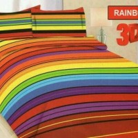 Jual Bedcover Set Bonita Uk. 180 X 200 Motif Rainbow Murah