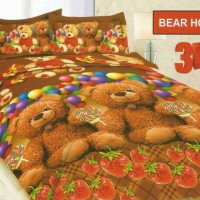 Jual Bedcover Set Bonita Uk.180 X 200 Motif Bear House Murah
