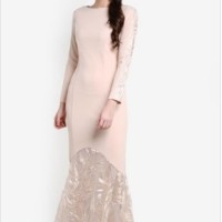 Jual Pakaian Wanita: Dress Zalia Sequins Pieced Mermaid Dress Evening Dress Murah