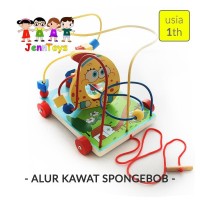 Jual JennToys - Alur Kawat - SpongeBob / Wire Bead Maze - SpongeBob Murah