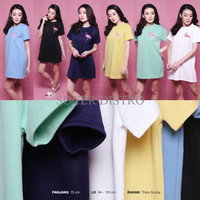 Jual RTY Flamingo Scuba Dress Embroidery Gaun Bordir Flamingo CDR138 Murah