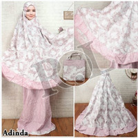 Jual Termurah mukena adinda pink SL mukena wanita katun jepang pink Murah