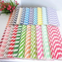 Jual Sedotan / Paper Straw Stripe Murah