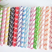 Jual Sedotan / Paper Straw Polkadot Murah