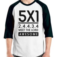 5 x 1 - Kaos Raglan Dakwah / Kaos Islami / Kaos Muslim Pria