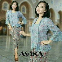 Jual kebaya kutubaru brokat lengan terompet Murah