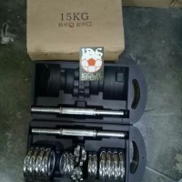 Jual Barbel besi / Dumbel / Dumble Chrome Set 15kg MURAH Murah