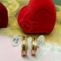 Cincin Kawin Unik Emas Gold Ring Couple Titanium Sepasang Mewah Murah
