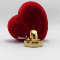 Cincin Tunangan Kawin Emas Gold Ring Couple Titanium Sepasang Polos