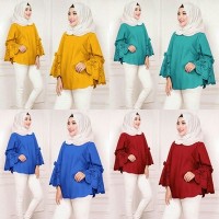 Jual FC- Aqila blouse 75.000 matt baloteli tgn trompet laser ld104 pj72 fit Murah