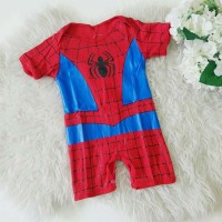 Jual Baju Bayi Laki Laki Perempuan Lucu Romper Jumper - Spiderman Murah