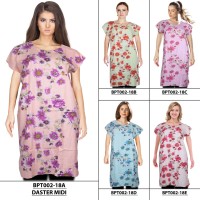 Jual BAJU DASTER/DRESS MIDI PRINT BATIK ALHADI (BPT002-18) Murah