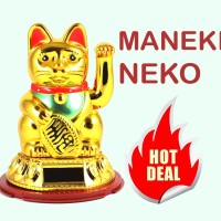 Jual Maneki Neko - Kucing Hoki Keberuntungan Solar Powered Lucky Cat Murah