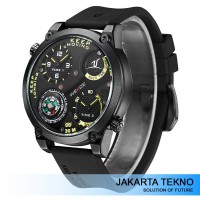 Jual Jam Tangan Pria Weide Series Dual Time Zone UV1505 Black/Yellow Murah