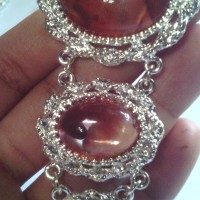 Bross 3 Susun tiga Cantik Kebaya Hijab Batu Bening Coklat