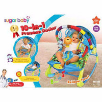 Jual maiinan anak berkualitass Bouncer Sugar Baby Premium Rocker Rainbow Fo Murah