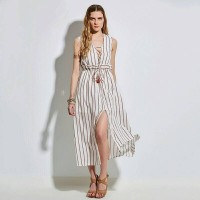 Jual Split long boho bohemian maxi dress baju pantai panjang korea tassel Murah