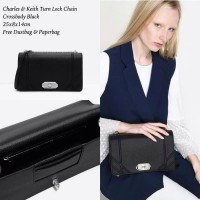 Jual TAS CHARLES AND KEITH TURN LOCK CHAIN ORIGINAL Murah
