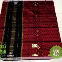 sarung sutra asli samarinda KAMER SUPER 420 EDISI RED SONGKET