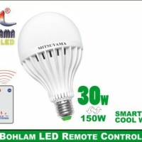 Jual Lampu Bohlam LED 30Watt dengan Remote Control Murah