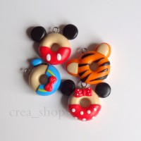 Jual Disney Donuts Charms - Handmade Fimo Polymer Clay Charms Murah