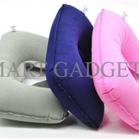 Jual BANTAL LEHER ANGIN TIUP SET / TRAVEL PILLOW INFLATABLE TERBARU Murah