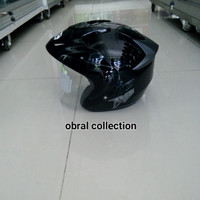 helm bmc rocky solid black metalik doble visor